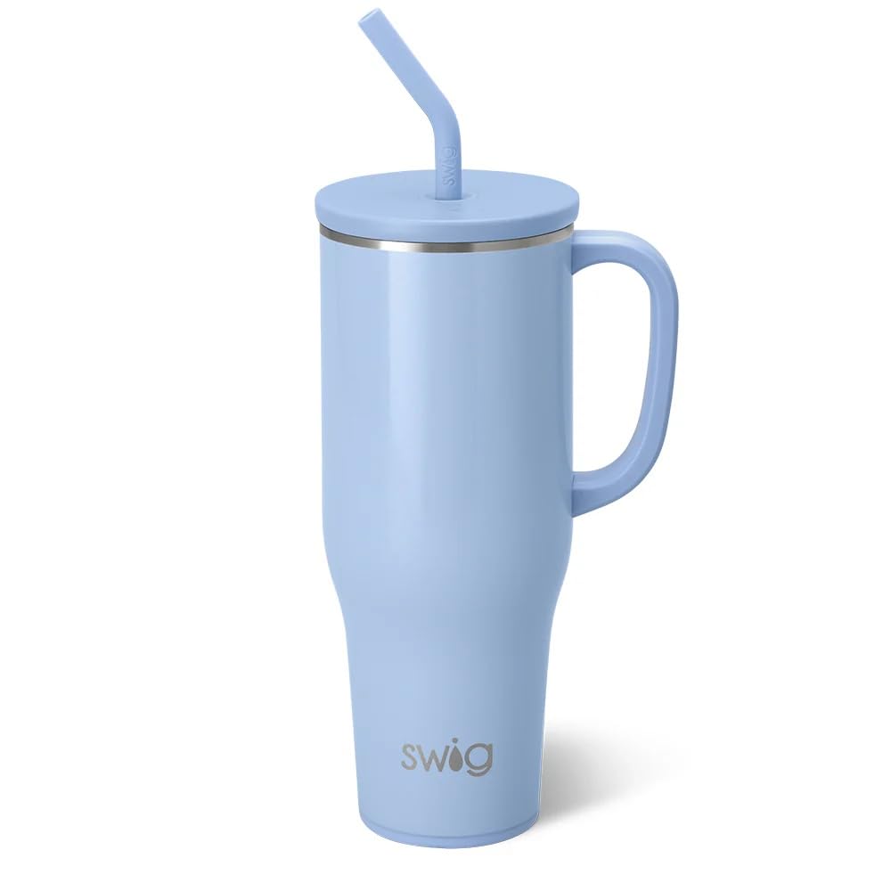 40oz Insulated Mega Mug with Handle & Straw