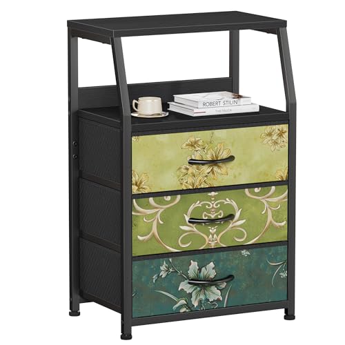 Retro NightStand with 3 Drawer
