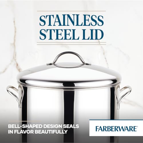Classic Series Large Stainless Steel Induction 16 Quart Stock Pot with Lid