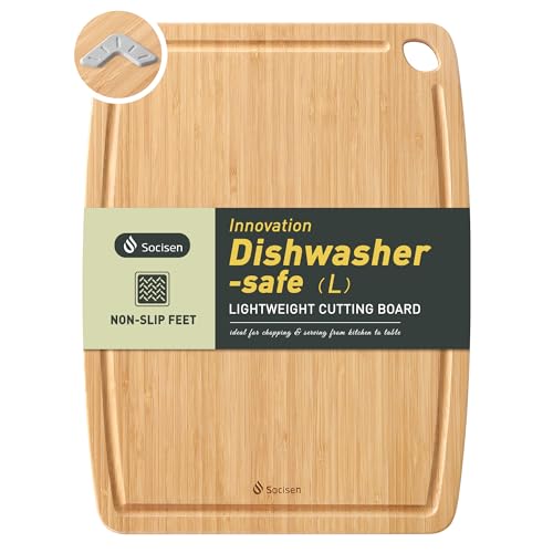 Lightweight Durable Bamboo Cutting Board with Non