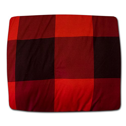 5 Piece Comforter Set Bed in a Bag Buffalo Check Christmas Print All Season Soft Down Alternative Bedding Comforter Set & Luxurious White Microfiber Bed Sheets