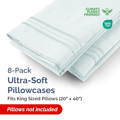 King Pillow Cases Set of 8 (8 Count)