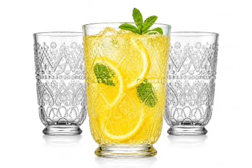 Vintage Drinking Glasses Set of 8 Elegant Glassware Set (8 Count)