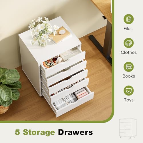 5 Drawer Wooden Dresser