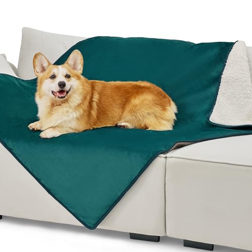 Waterproof Dog Blankets for Large Dogs Sherpa Fleece Throw