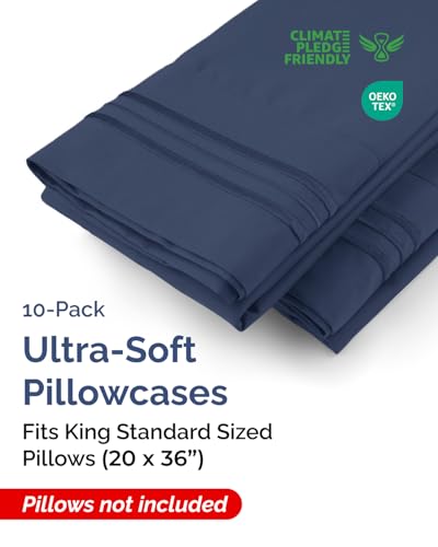 King Standard Pillow Cases Set of 10 (10 Count)