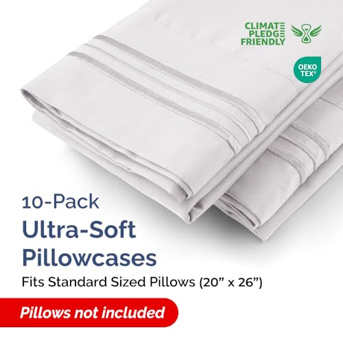 Standard Pillow Cases Set of 10 (10 Count)