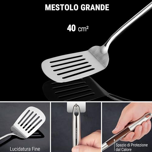 17" Stainless Steel Wok Spatula Ladle and Turner Set of 3 (3 Count)