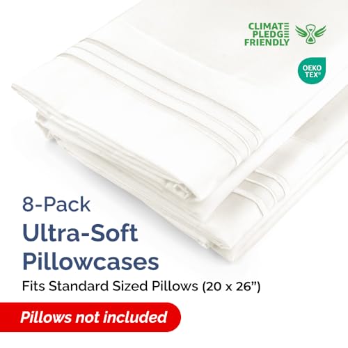 Standard Pillow Cases Set of 8 (8 Count)
