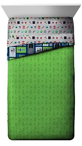 Minecraft Creeper Full Size Comforter Set 5 Piece Kids Bedding (5 Count)