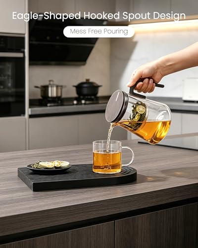 Magic Teapot with Infuser and Magnetic Lid for Loose Tea Maker