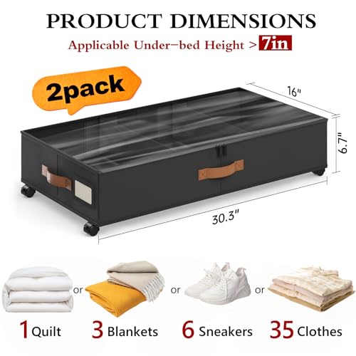 Under Bed Storage with Wheels (2 Count)