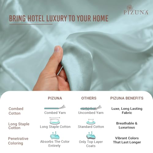 100% Cotton Sheets Set Twin 400 Thread Count Baby Blue