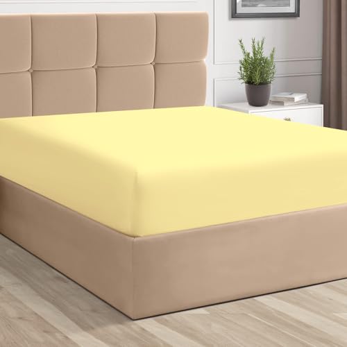 Twin Cotton Fitted Sheet 400 Thread Count Mellow Yellow