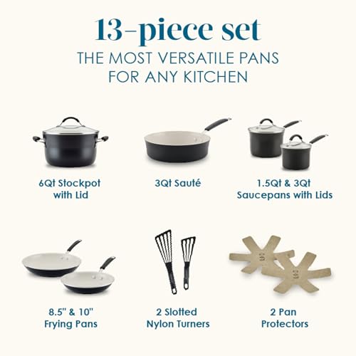 Cucina Ceramic Nonstick Cookware Pots and Pans Set
