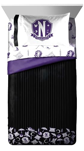 Wednesday Addams Full Size Comforter Set 7 Piece Gothic Bedding
