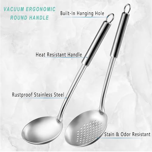 2 Pcs Ladle and Slotted Spoon (30 Count)