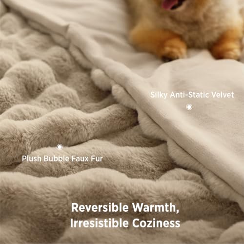 GentleSoft Faux Fur Throw XL Blanket