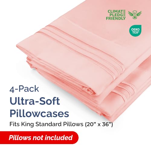 King Standard Pillow Cases Set of 4 (4 Count)
