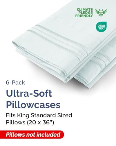 King Standard Pillow Cases Set of 6 (6 Count)