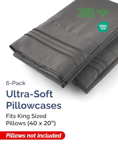 King Pillow Cases Set of 6 (6 Count)