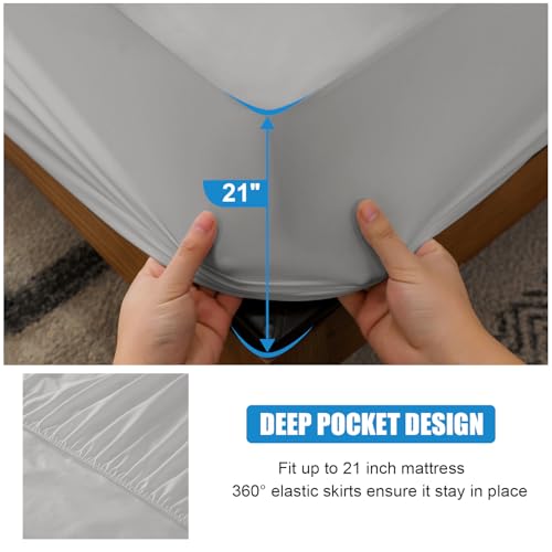 2 Pack Mattress Protector Queen Size 100% Waterproof Fitted Mattress Cover (2 Count)