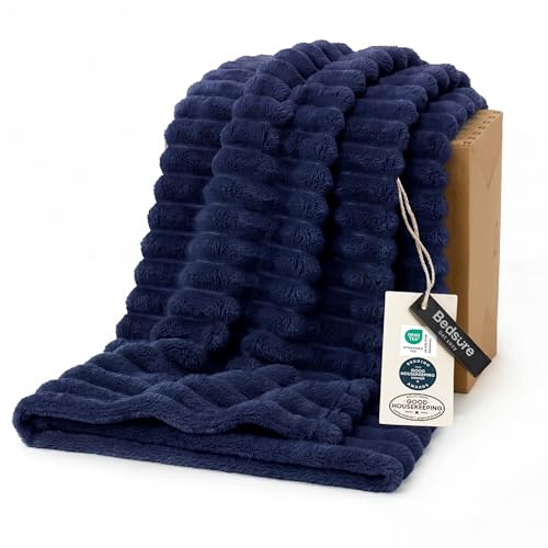 Soft Navy Blue Throw Blanket for Couch Decor Gifts 50"x60"