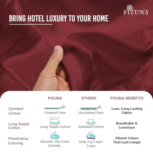 100% Cotton Sheets Set RV King 400 Thread Count Rio Red