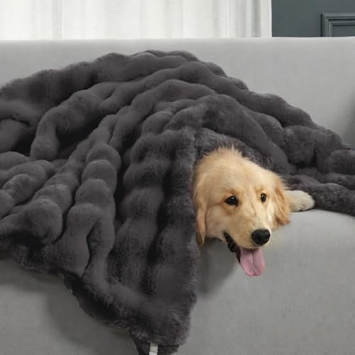 Faux Fur Bubble Throw for Couch