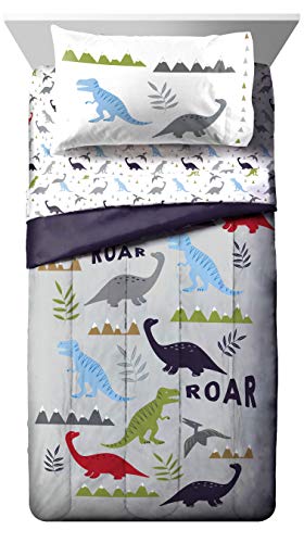 Trend Collector Dinosaur Twin Comforter Set 5 Piece Kids Bedding