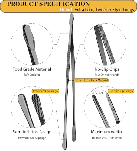 2 Pcs 16 Inch Heavy Duty Plating Tongs (2 Count)