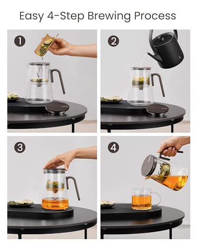 Magic Teapot with Infuser and Magnetic Lid for Loose Tea Maker