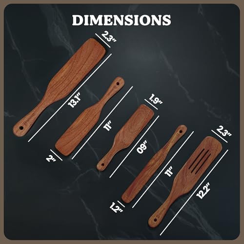 Wooden Spurtle Set (5 Count)