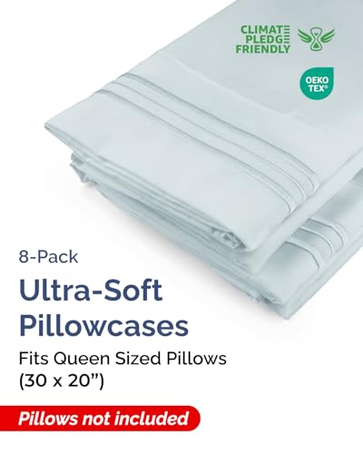 Queen Pillow Cases Set of 8 (8 Count)