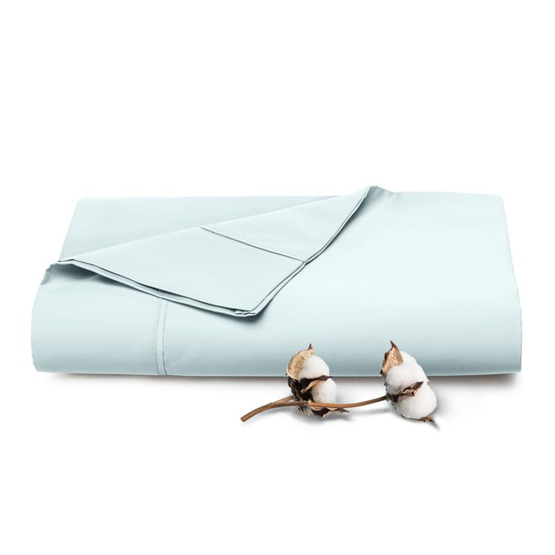 Pure 100% Cotton Flat Sheets Only Twin XL Baby Blue