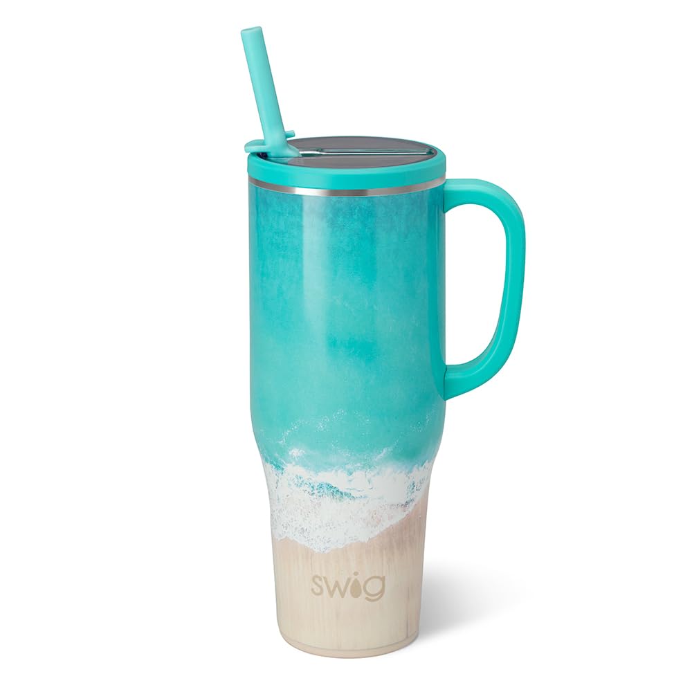 40oz Insulated Mega Mug with Handle & Straw
