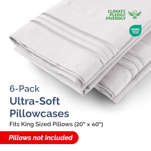 King Pillow Cases Set of 6 (6 Count)