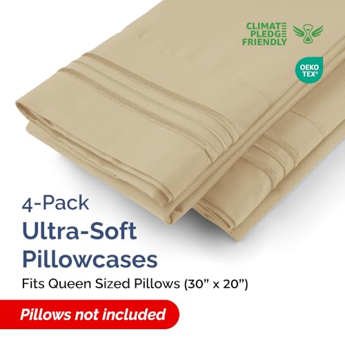 Queen Pillow Cases Set of 4 (4 Count)