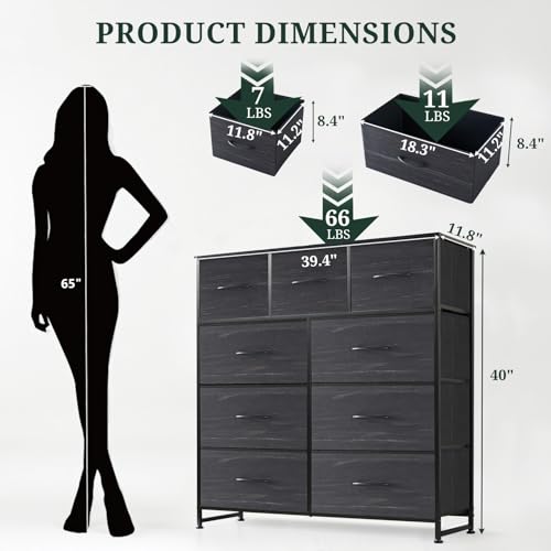 9 Drawer Dresser for Bedroom