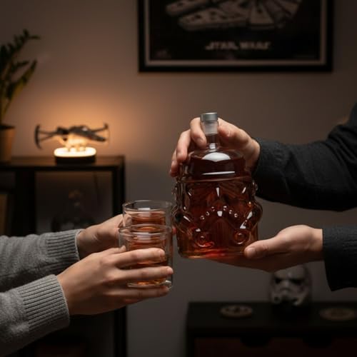 Galactic Armor Helmet Whiskey Decanter Set with 2 Glasses