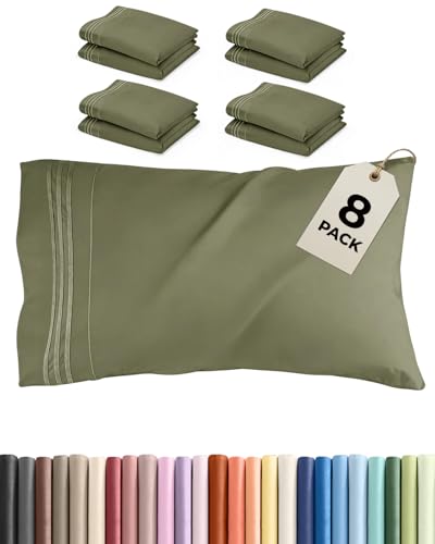 Queen Pillow Cases Set of 8 (8 Count)