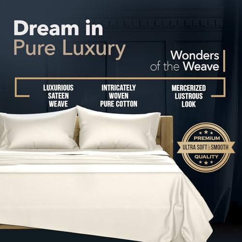 100% Egyptian Cotton Sheets King Size (4 Count)