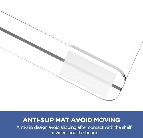 12 Pcs Clear Acrylic Shelf Dividers