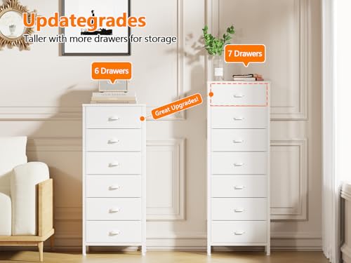 White Tall Dresser for Bedroom