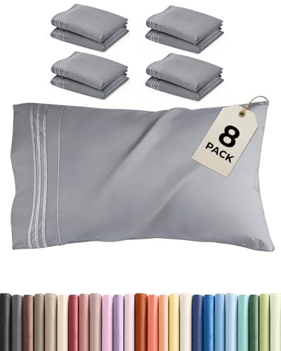 King Pillow Cases Set of 8 (8 Count)