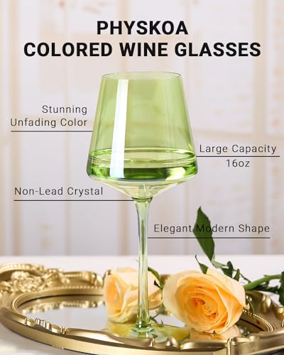 Green Wine Glasses Set of 6 (6 Count)