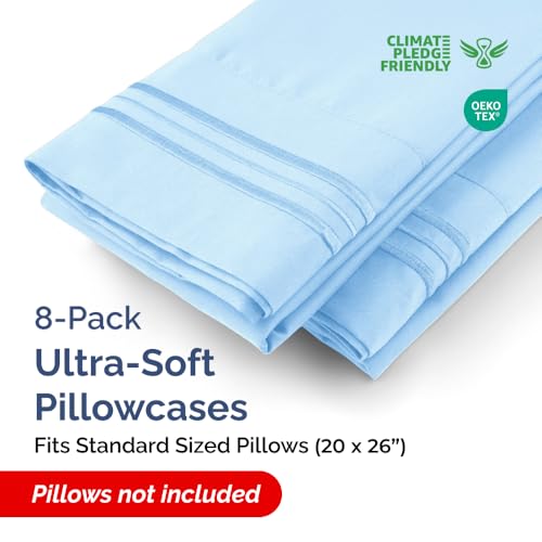 Standard Pillow Cases Set of 8 (8 Count)