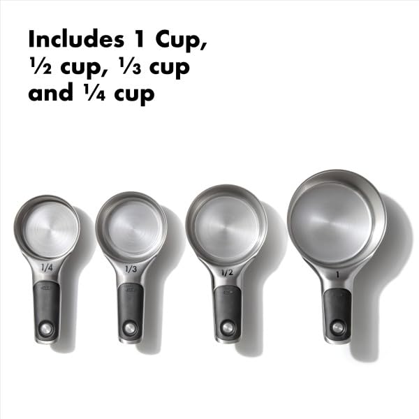 Good Grips 4 Piece Stainless Steel Measuring Cups with Magnetic Snaps