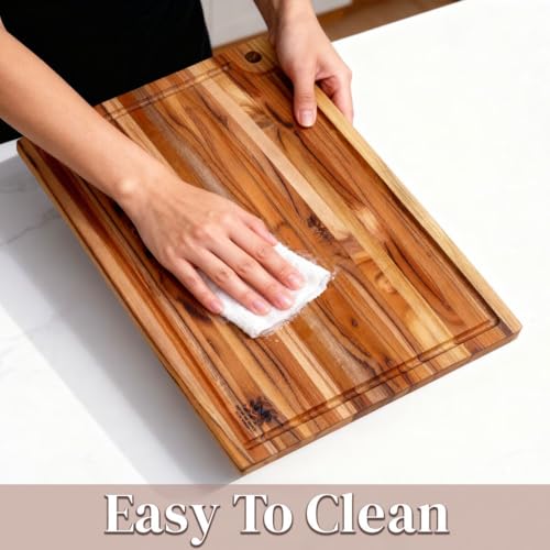 Set of 2 Premium Teak Wood Cutting Board (2 Count)