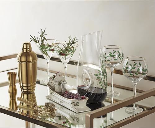 Holiday Decal Martini Glasses (4 Count)